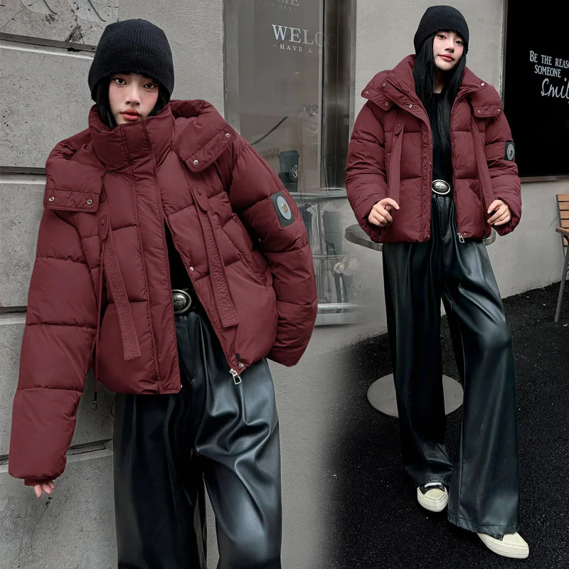

Thicken Parka Women's Cropped Puffer Jackets Short Ladies Quilted Coat Women's Winter Coat Warm Quilted Puffer Jacket