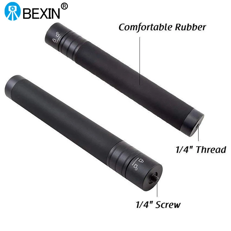 BEXIN P275A Selfie Stick 1/4 Screw Handheld Stabilizer Adapter Adjustable Tripod Monopod Mount Extension Rod for DSLR Camera