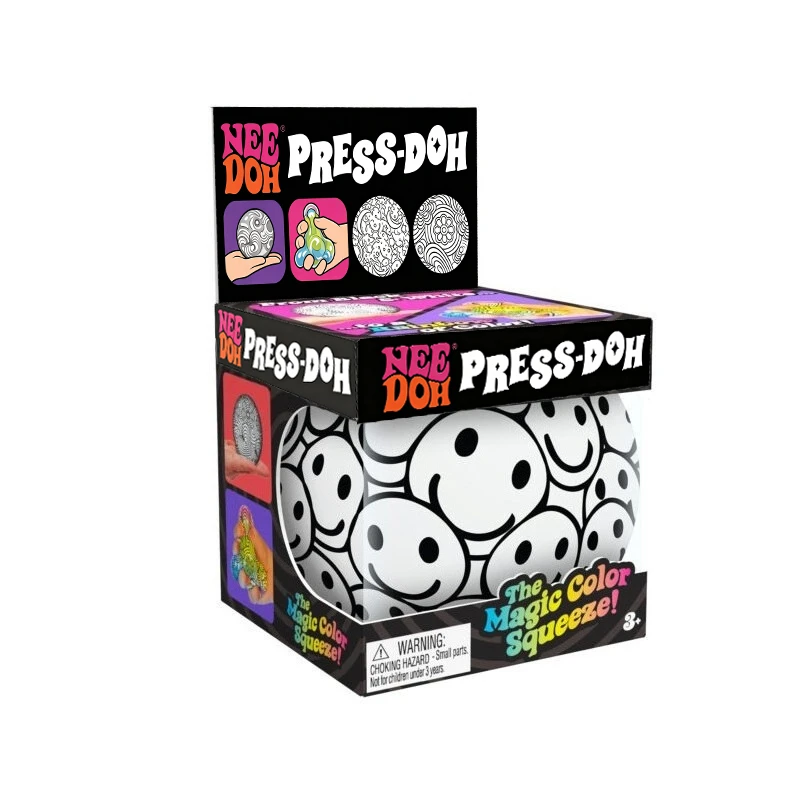 Schylling Needoh Press-Doh Color Changing Squeeze Fidget Ball Toy Dough Filled Doodle Pattern Fast Rebound Sensory Autism Toy - view 6
