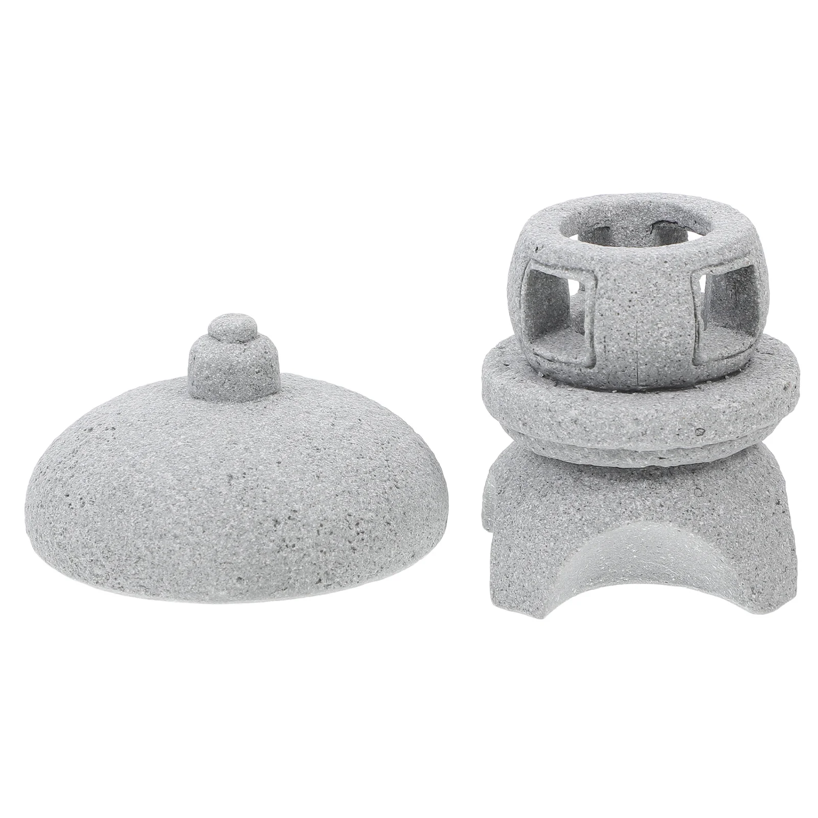 

Stone Pavilion Statue Pagoda Decor Bonsai Tiny Miniature Pavilion Yard Ornament Gardening Ornament