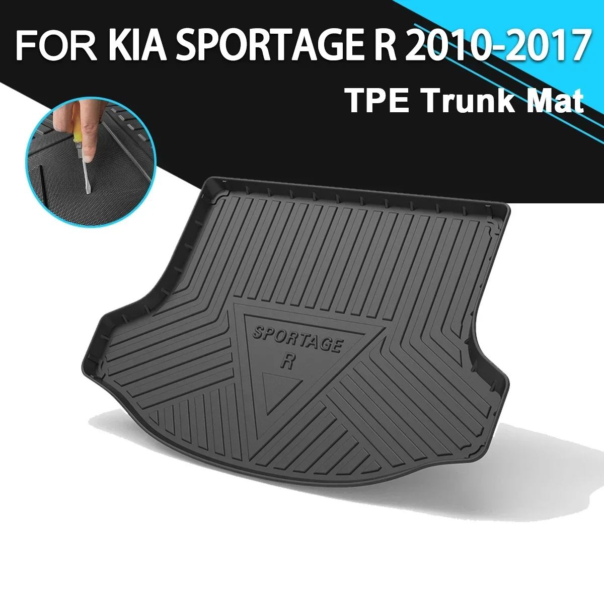 

Car Rear Trunk Cover Mat Rubber TPE Waterproof Non-Slip Cargo Liner Accessories For KIA SPORTAGE R 2010-2017