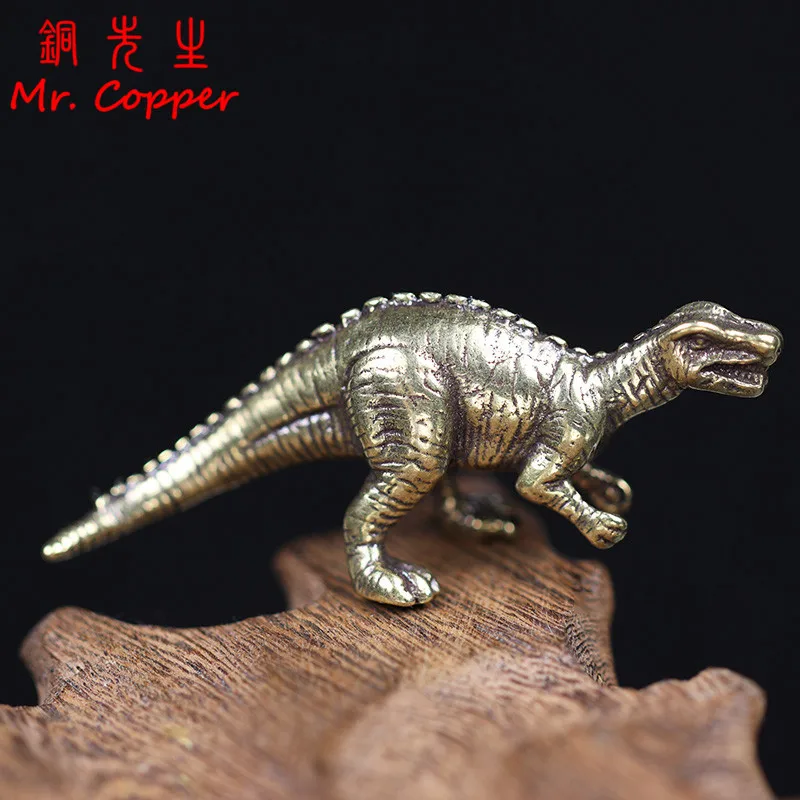 Solid Brass Tyrannosaurus Rex Dinosaur Miniature Ornaments, Antique Tea Table Decorations,Tea Pet Collections Gifts, Home Decors