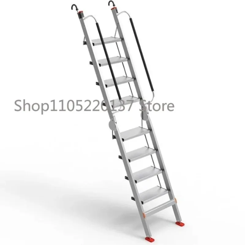 Portable Ladder, Household Aluminum Alloy Folding Ladder, Straight Ladder Escalator Portable Mobile Stair Climbing