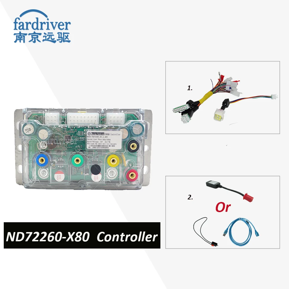 Fardriver Controller ND72260-X80 for Electric 2KW QS Motor Scooter Motorcycle With Bluetooth Debugging Programming Controller