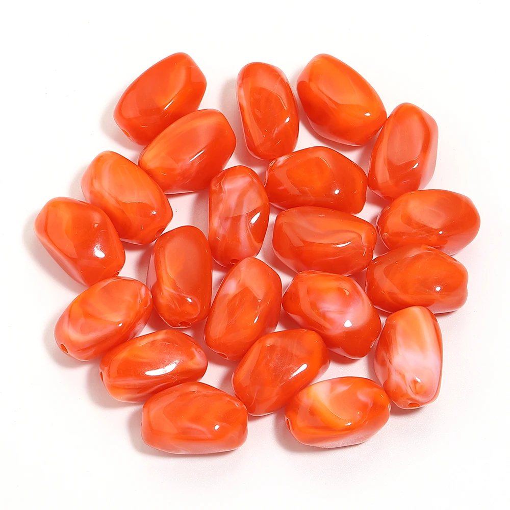 20 stks/partij Onregelmatige Dubbele Kleuren Acryl Kralen voor Sieraden Maken Meteoriet Vorm Losse Spacer Kralen DIY Armband Ketting