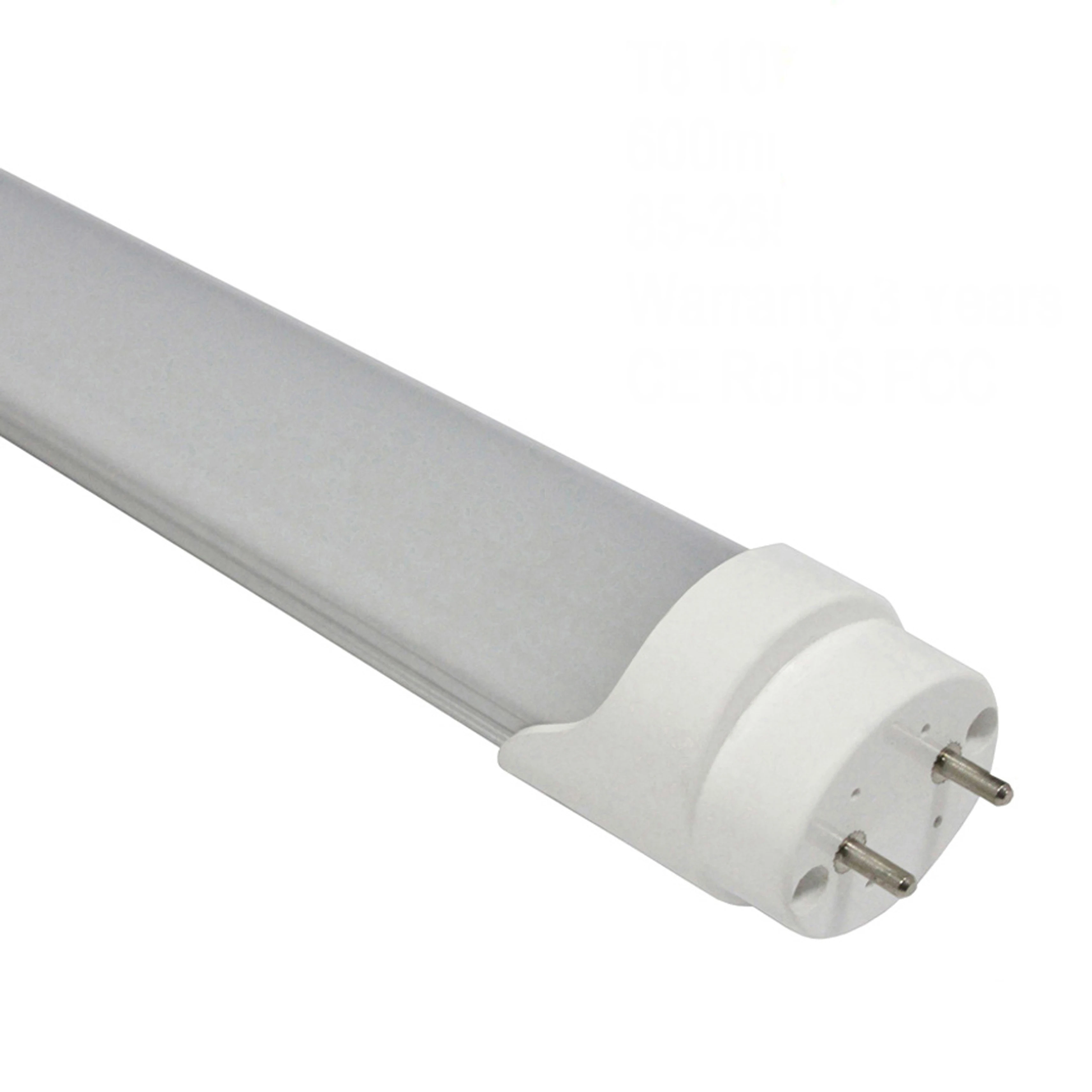 luz fluorescente conduzida do tubo lampada do dia ce rohs g13 85265v 10w 2ft t8 600 mm 06m 60cm anos de garantia 10 pecas 01