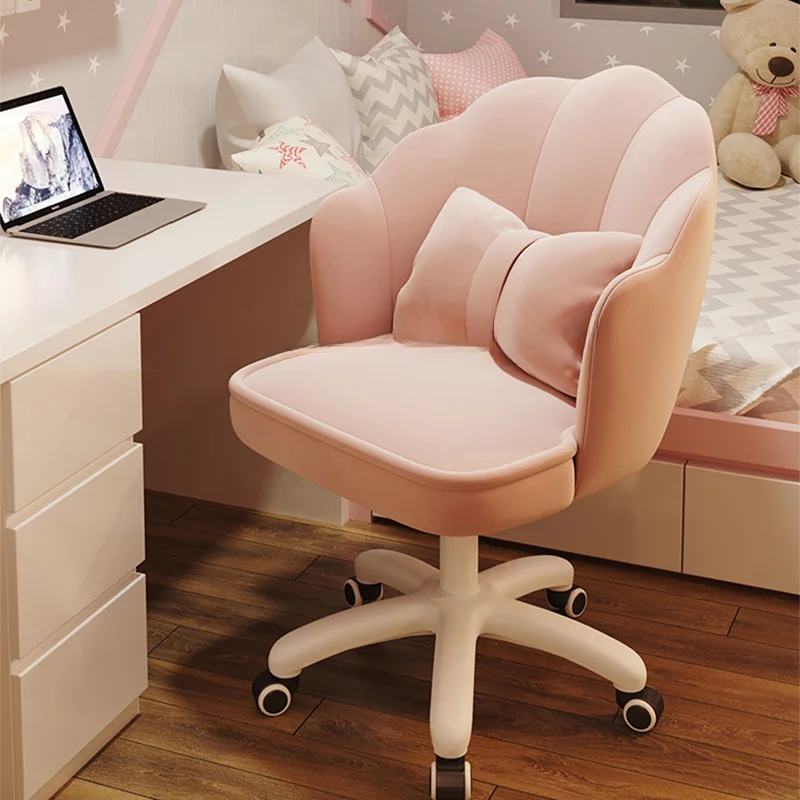 Pink cute girl computer office home comfortable gaming desk swivel chair bedroom makeup boy student game chair