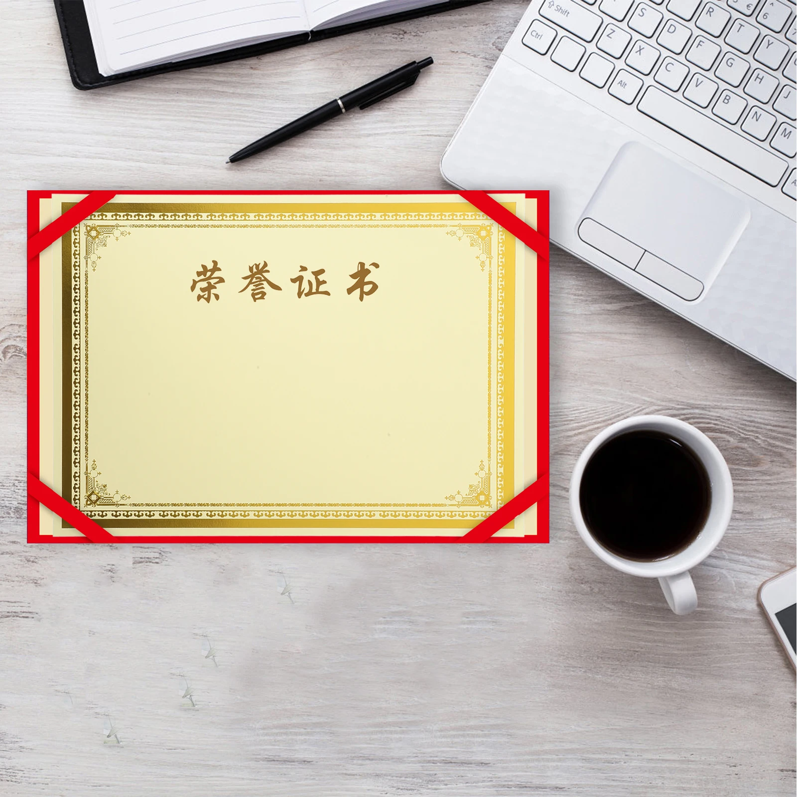 10 Sheets Hot Stamping Certificate Cover Paper Diploma Blank Printable Writable Longtime Use Home Office Decor