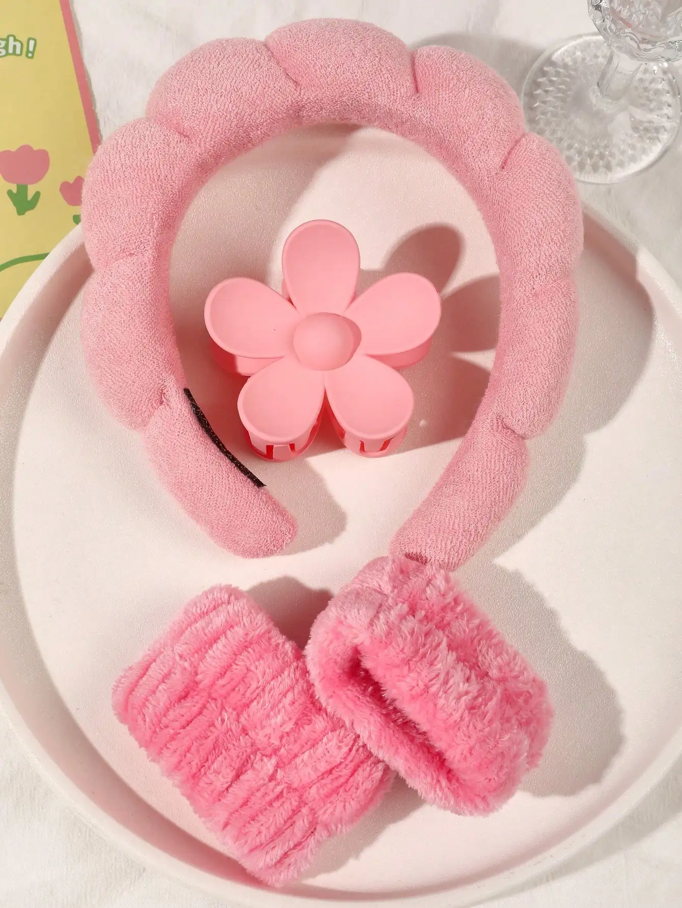 2026 Neues rosafarbenes Geschenkbox-Wolken-Stirnband-Set, Waschgesicht, Armband-Set, Haarband für Frauen, Haar-Accessoires, Urlaubsgeschenk, Kopfbedeckung – Detail 7