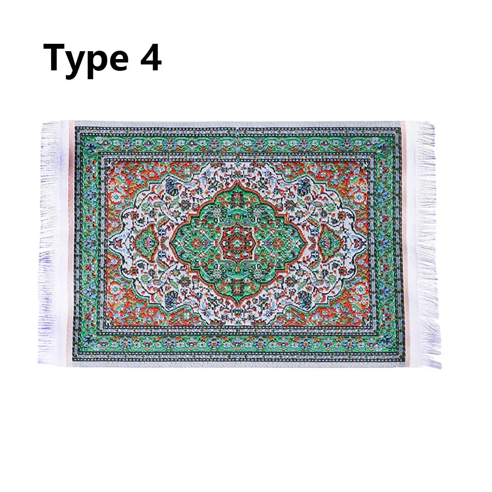 

1:12 Scale Turkish Style Mini House Decor Floor Coverings Dollhouse Carpet Accessories Miniature Weaving Rug