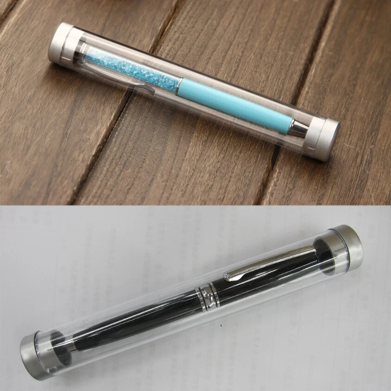 Transparent Cylinder for Case Pen Storage Box Stationery School Office