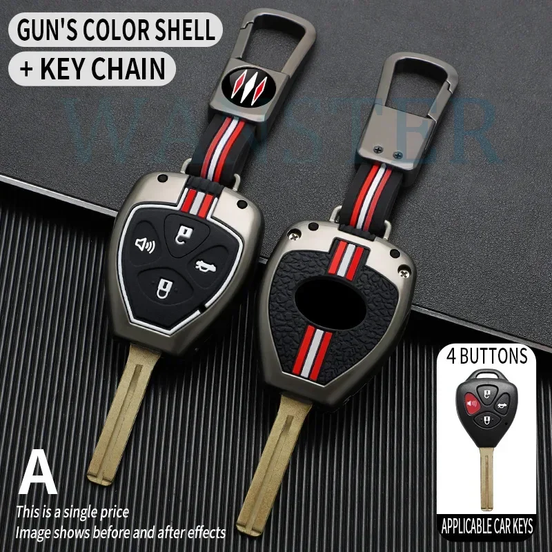 2 3 4 butelki Metalowa obudowa kluczyka samochodowego ze stopu cynku do Toyota Corolla Camry Reiz RAV4 Crown Yaris Avalon Venza Matrix Blank