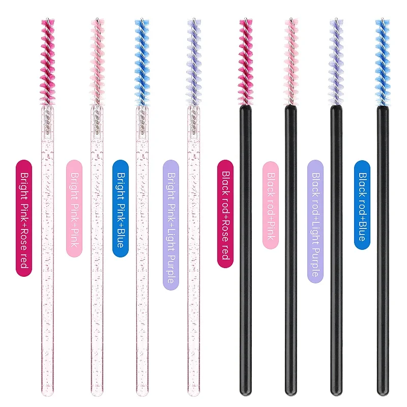 50 個使い捨てメイクブラシまつげマイクロブラシマスカラワンド化粧品アプリケーター眉毛マイクロブラシまつげエクステンション用品