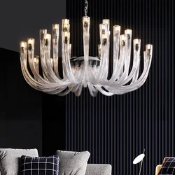 ART DECO Glass Chandelier for Living Room Bedroom Dining Room Designer Luxury LED Hanging Ligting 2024 NEW Lamp