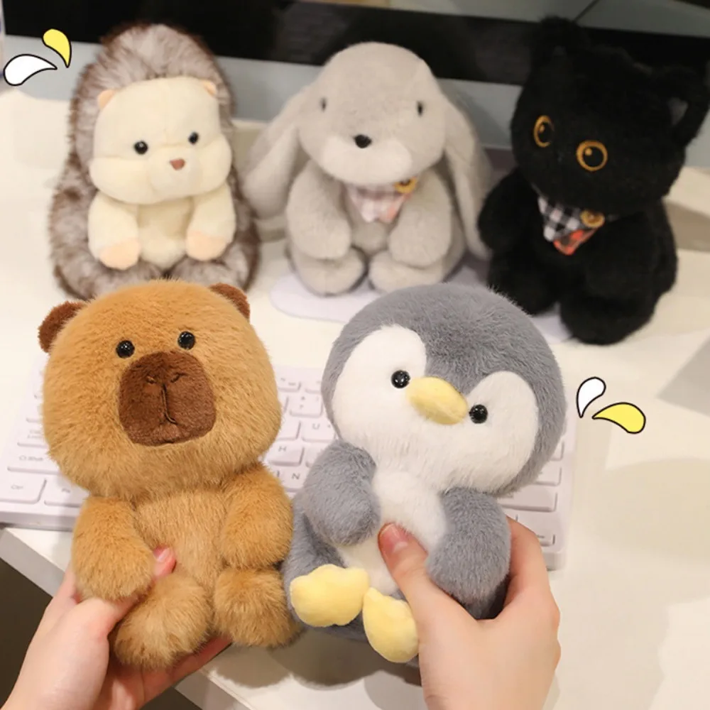 سلحفاة أفخم كابيبارا دمية الحيوانات الأليفة الأرنب الصغير ألعاب من نسيج مخملي لينة الفيل القط الأسود أفخم دمية مهرجان ديكور الحفلات #2