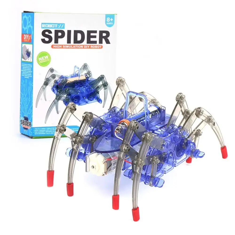 Educational Robotic Spider No Soldering Required Battery Operated Electric Robot Spider Movable Legs Stem Robotic Gift - view 3
