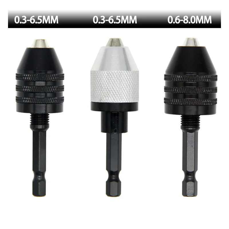 Quick Change Converter Mini Drill Chuck Keyless Screwdriver Impact Driver Adaptor Drill Drilling Converter Tool Mini Drill Chuck