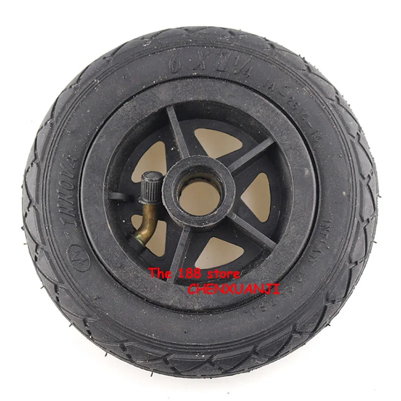 6 inch 6x1 1/4 tire solid / Inflation wheel for small surf electric scooter 150mm tyre inner tube fits Motorcycle A-Folding Bike