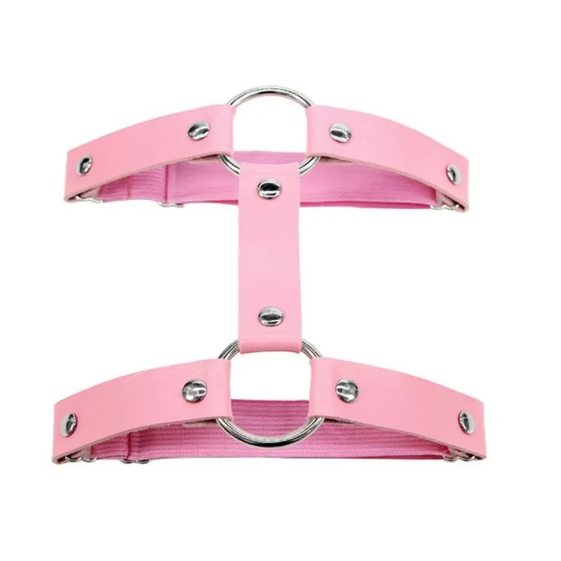 

Кожаное кольцо в стиле панк для девочек, кольцо на ногу, S-exy, двойной ремень, кольцо на бедро, пояс с подвязками