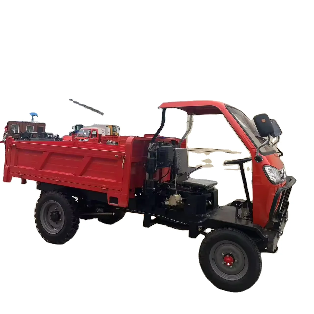 Engineering Small Diesel Dump Four wheeled Vehicle Household Cargo Transport Vehicle Small floor sand dump cart