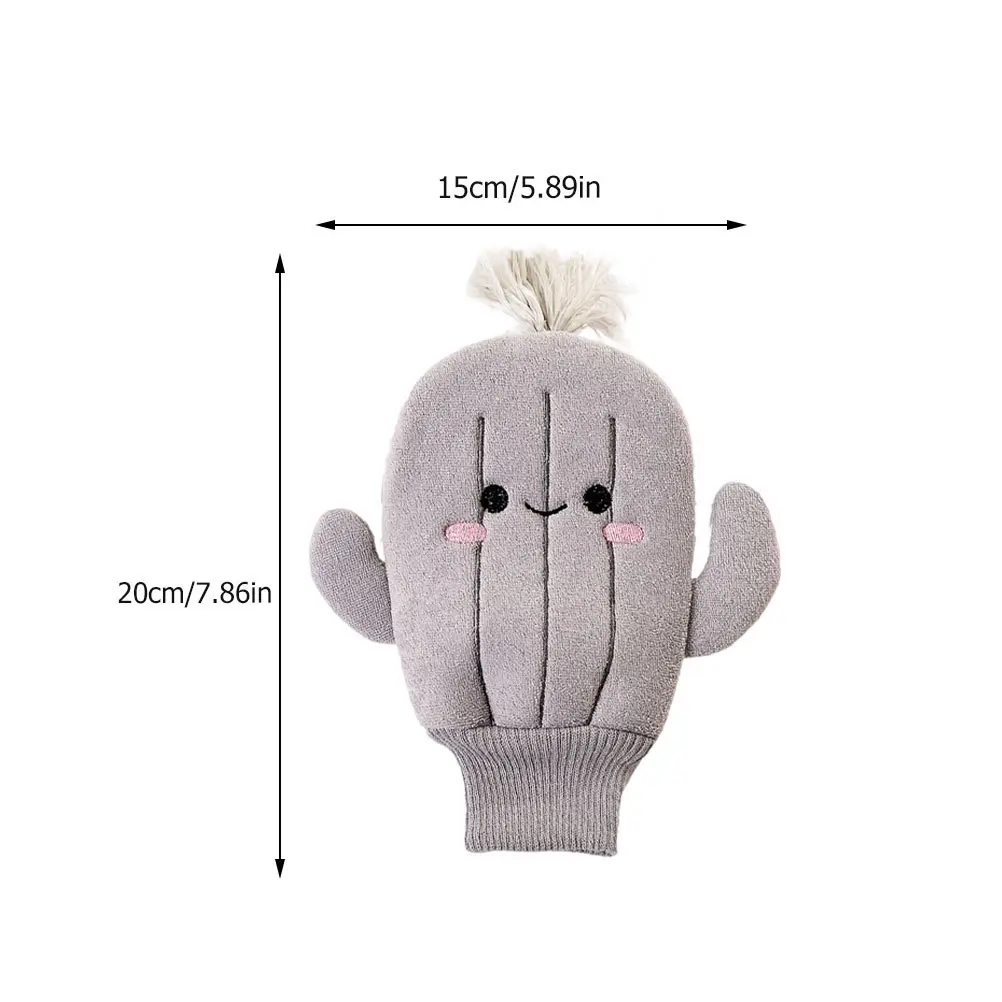 3 قطعة قفازات حمام الطفل الكرتون الصبار المناشف مريحة لينة المواد الغنية فقاعات حية حية تصميم لوازم دش الرضع #3