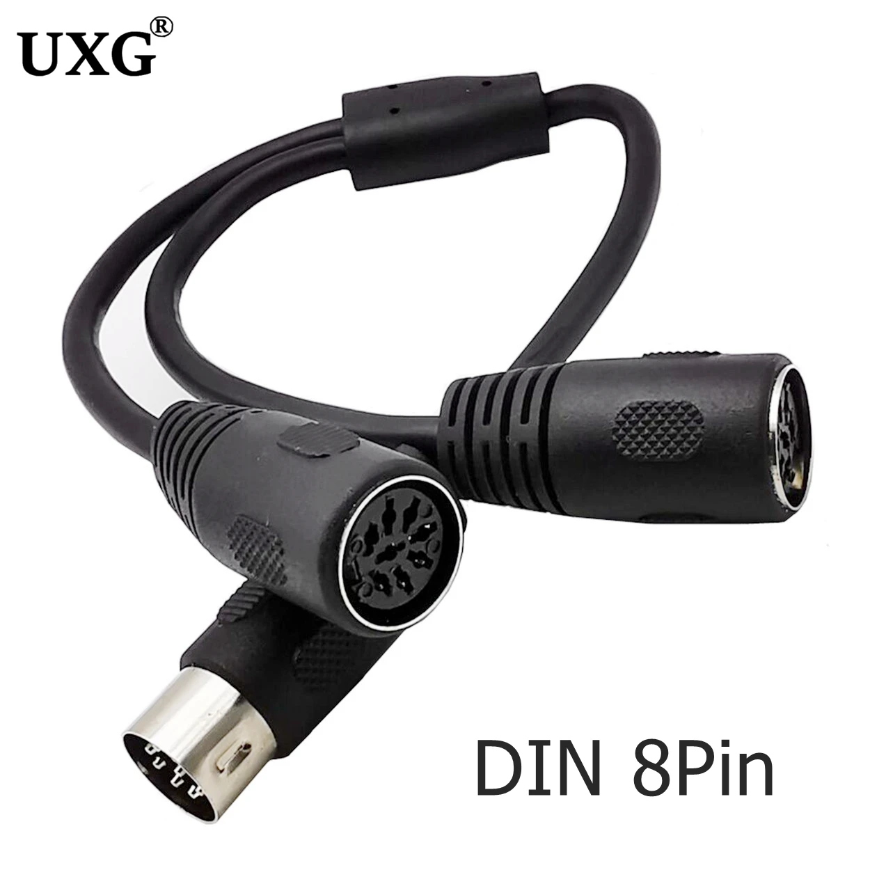 

DIN 8-Pin MIDI Cable Splitter Y Cable Adapter One 8-Pin Male to Two 8pin 2 Female Cable 30cm/0.3m 1ft