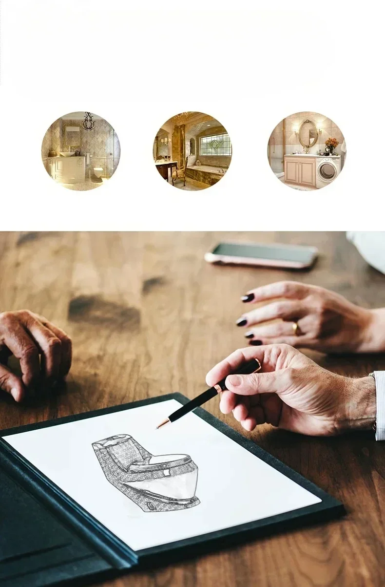 European Style New Gold Toilet Creative Personality Light Luxury Hotel Gold Biological Closestool Hot Sales