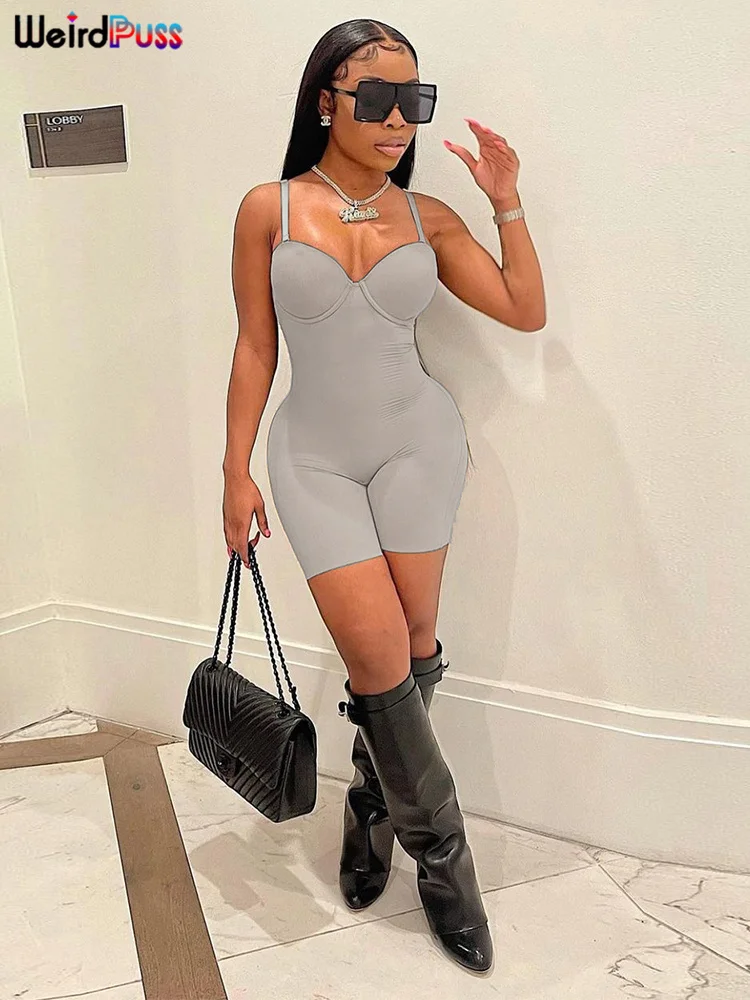 غريب سنور تشكيل الجسم المرأة اللياقة البدنية رومبير Hipste أكمام نحيل حزام قابل للتعديل Playsuit تمتد ملابس رياضية ملابس غير رسمية