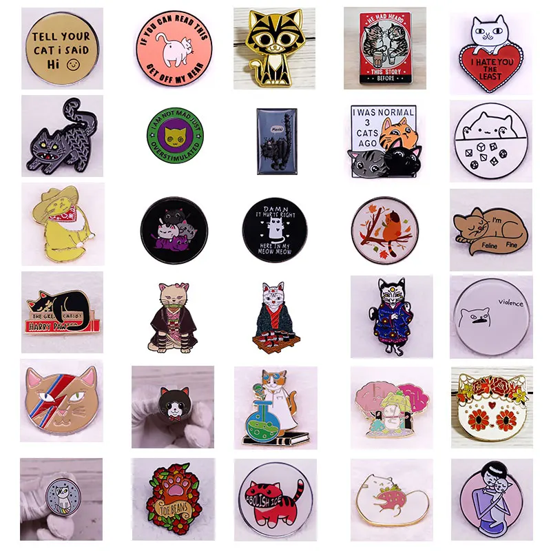 Cat Cartoon Brooch,… - image