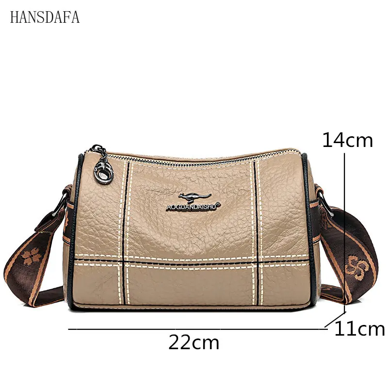 2023 High Quality Solid Color Genuine Leather Shoulder Crossbody Bags For Women Genuine Leather Ladies Handbags Female Tote Sac