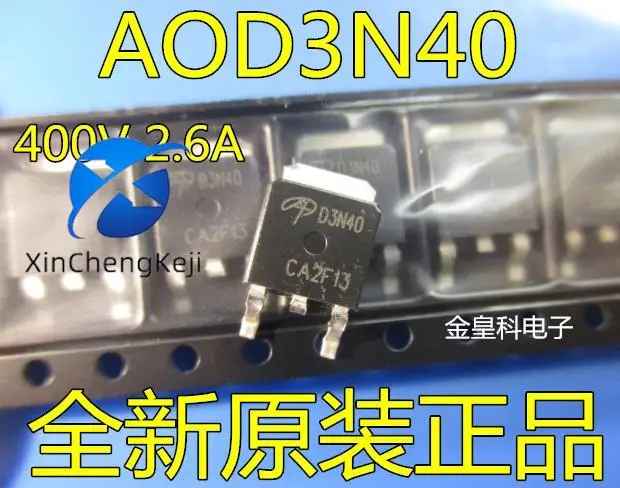 

30 шт. оригинальные новые AOS AOD3N40 D3N40 MOS триод 400 В 2,6 А TO-252 A0D3N40