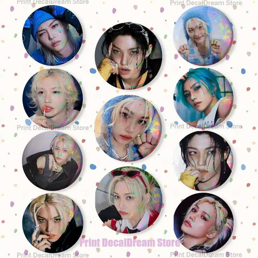 

SKZ F-Felix Enamel Pins Funny Cartoon Characters Badge Fashion Jewelry Accessories Round Snap-in Brooch on Backpack