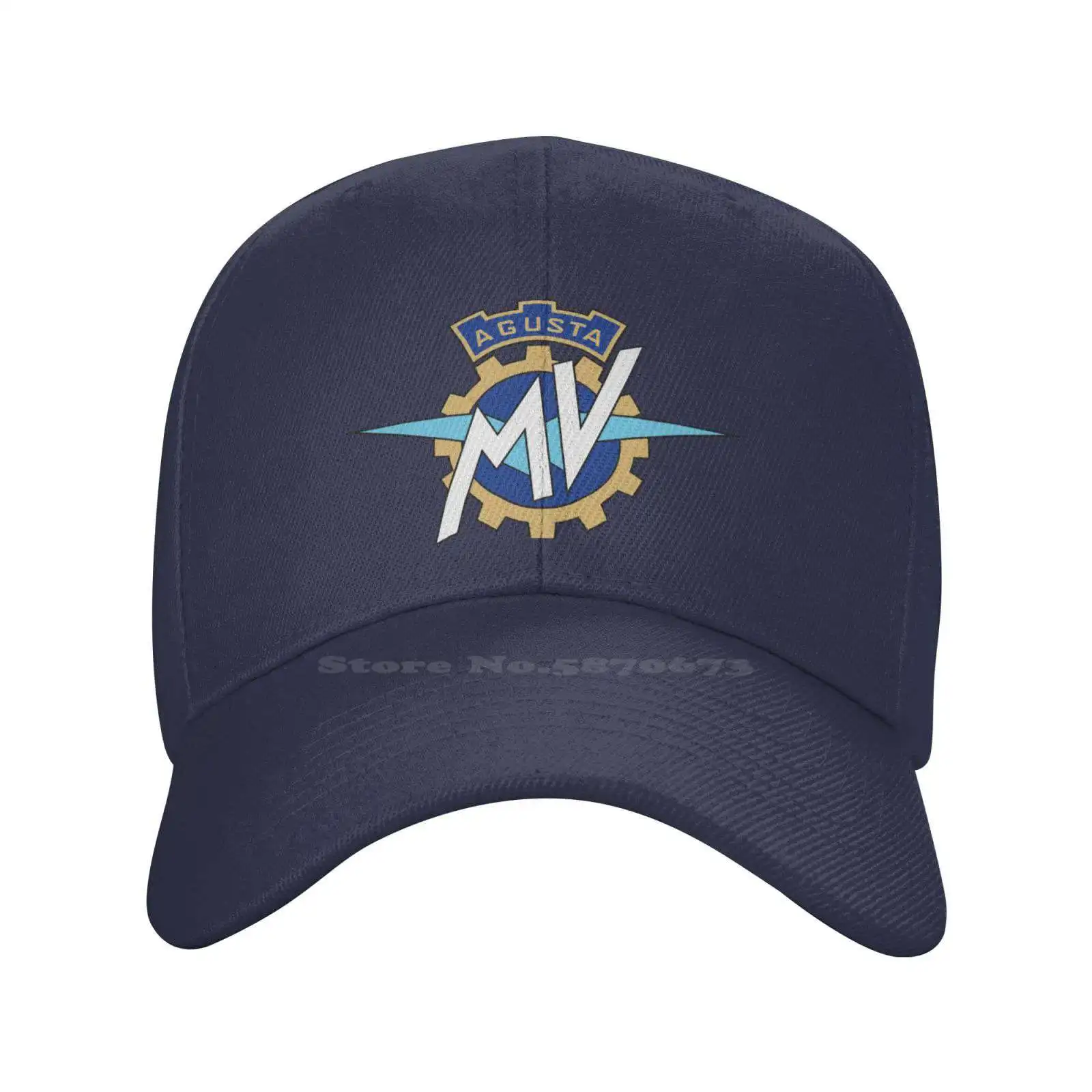 MV Agusta Logo Print Graphic Casual Denim cap Knitted hat Baseball cap