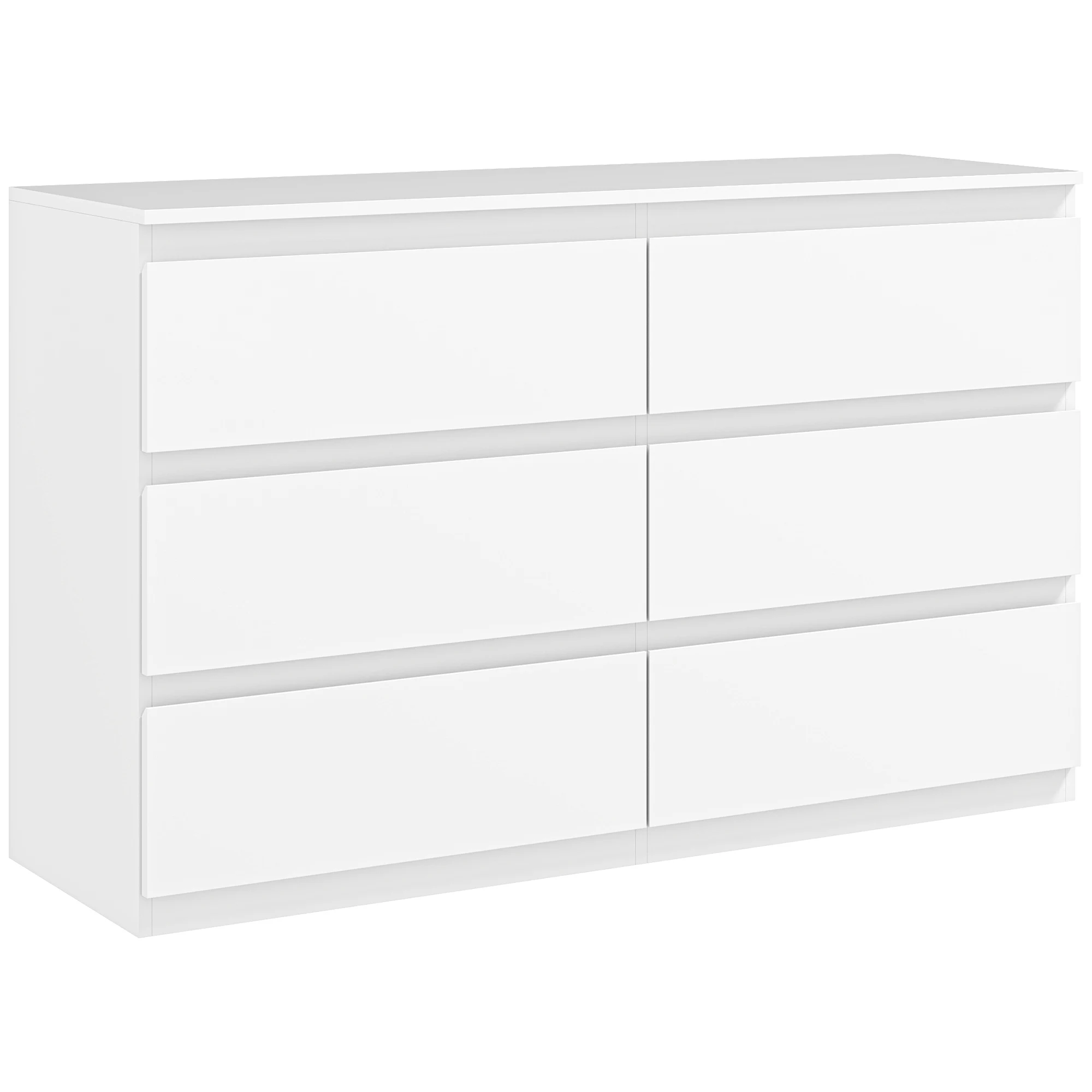 HOMCOM handige opbergkast met 6 laden, moderne stijl, voor slaapkamer, woonkamer - 120x39x75 - afbeelding 2