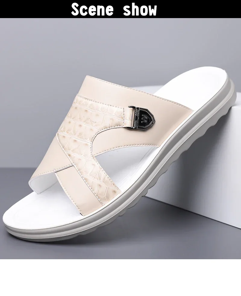 Sommer-Herren-Hausschuhe mit rutschfester, weicher Sohle, modisch, bequem, atmungsaktiv, verschleißfest, für den Außenbereich, zum Fahren, Strandschuhe-9022 – Detail 11