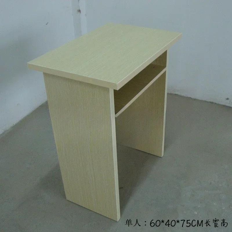 Student make-up class training desks and chairs, folding simple training solid wood conference desks and chairs