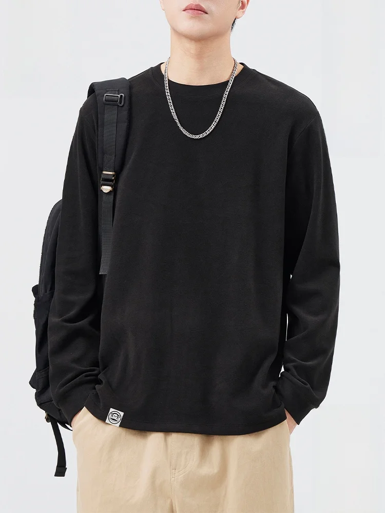 

Мужская теплая футболка Paul Frank с длинным рукавом и круглым вырезом, устойчивая к холоду, с принтом обезьяны, весна-осень, модная