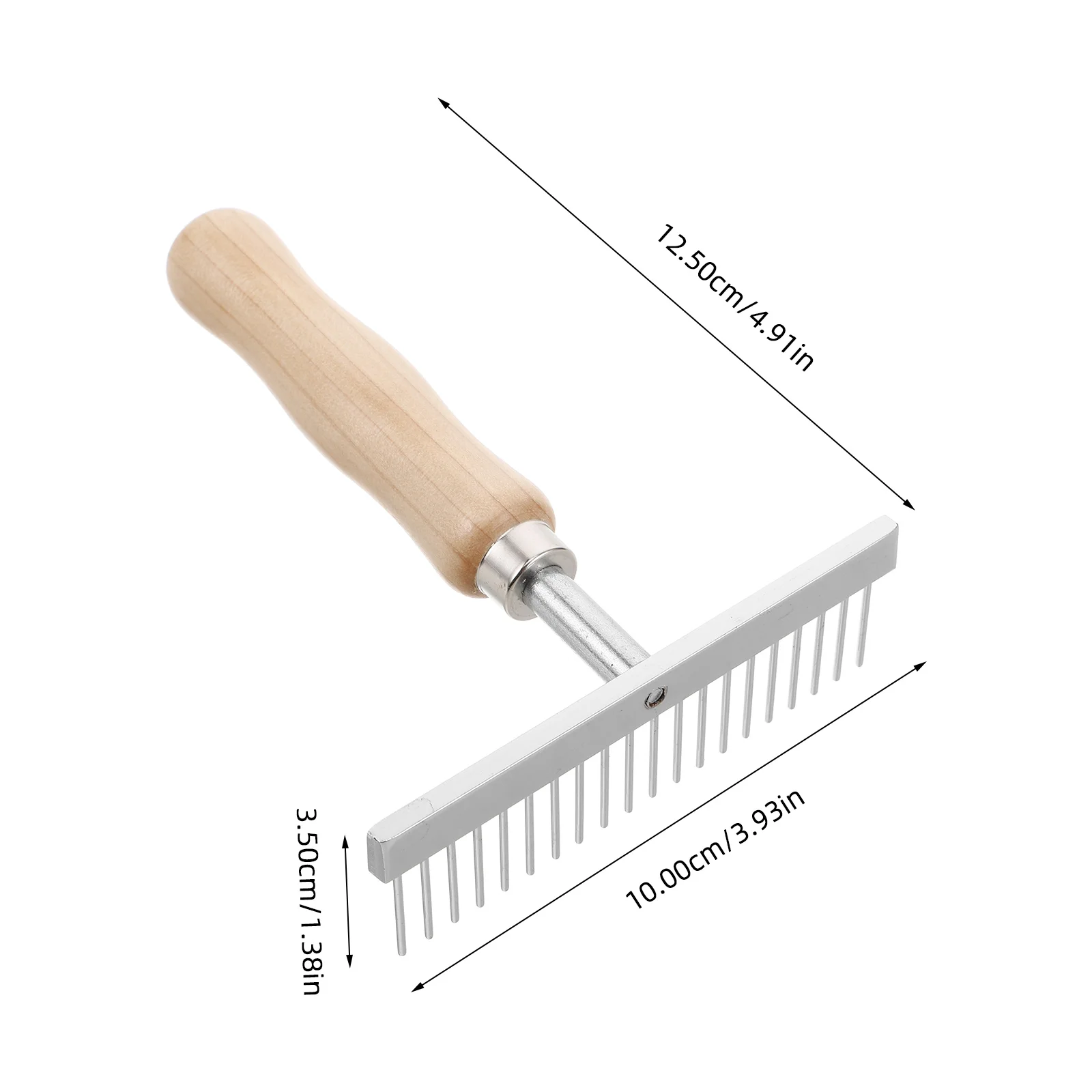 Equestrian Cleaning Brush Manual Pet Comb Horsehair Donkey Brushes for Grooming Dematting with Wood Handle Harness