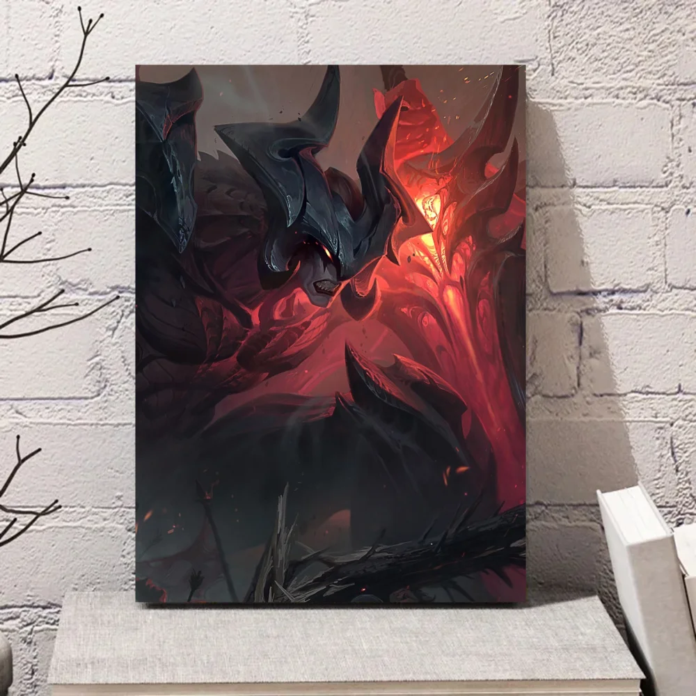 Aatrox League of Legends Poster Movie Sticky Posters Retro Kraft Paper Sticker DIY Room Bar Cafe Aesthetic Art Wall Painting