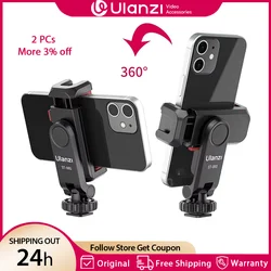 Ulanzi-soporte Vertical para teléfono móvil, montaje de ST-06S para cámara DSLR, Monitor, abrazadera de montaje en trípode para Smartphone, disparo en Vlog