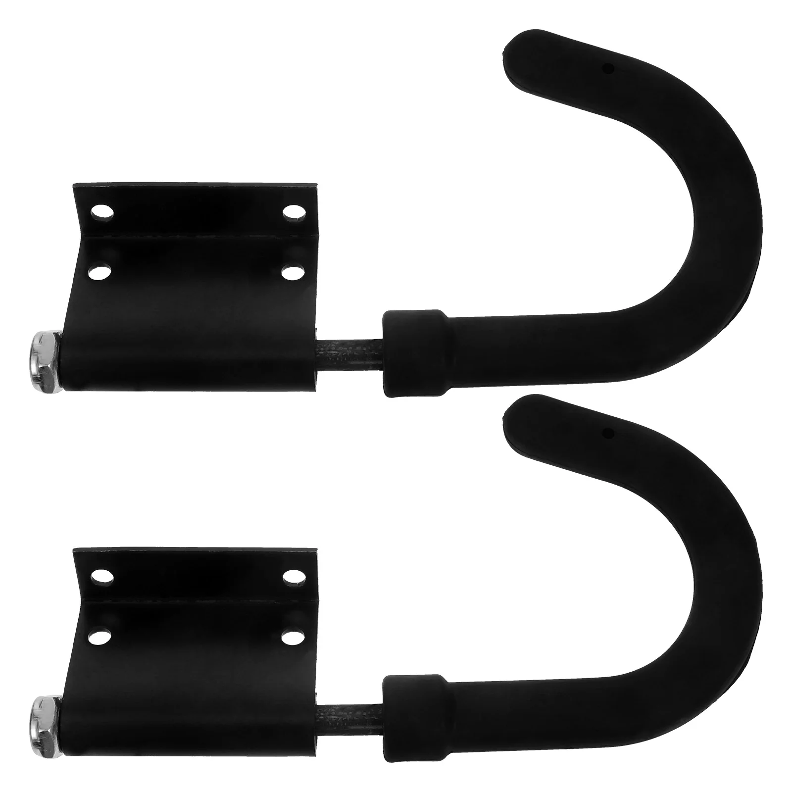 2 Pcs Hooks Ladder Step for Wall Outdoors Roof Hanger Heavy Duty Black Attachment Rack