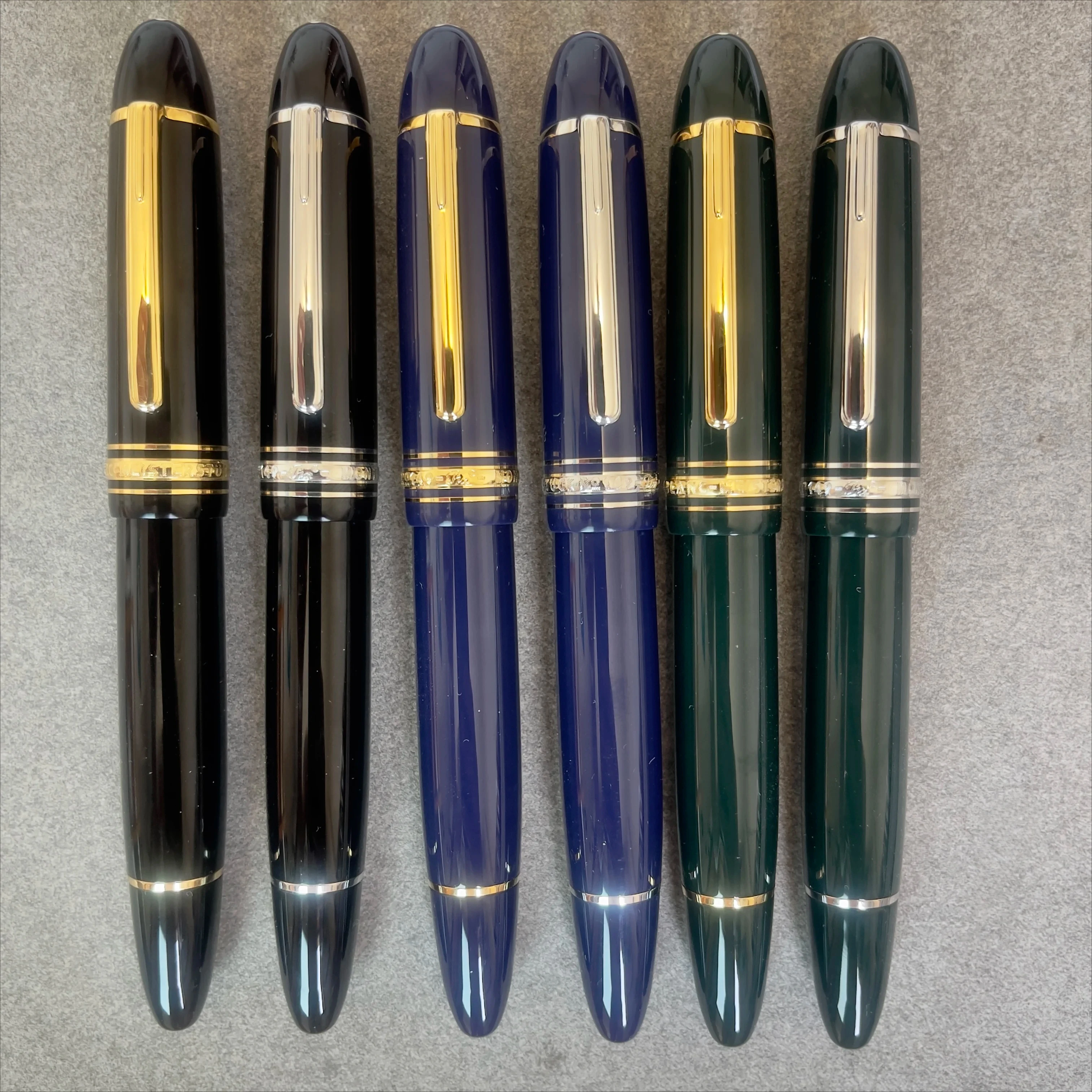 

Luxury New 149 Piston Resin Fountain Pen Classic Black Gold Silver Clip and Nib 0.7mm With Large Holder Luxury Writing Gift
