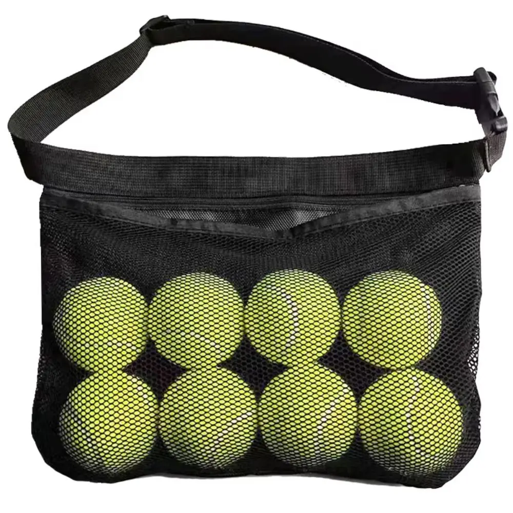 

Large Capacity Tennis Ball Carry Bag Mesh Pouch Multifunctional Golf Ball Storage Waist Bag Picking Up Ball Waterproof
