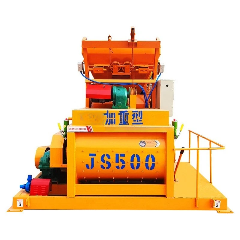 Concrete mixer, double shaft forced concrete mixing plant
