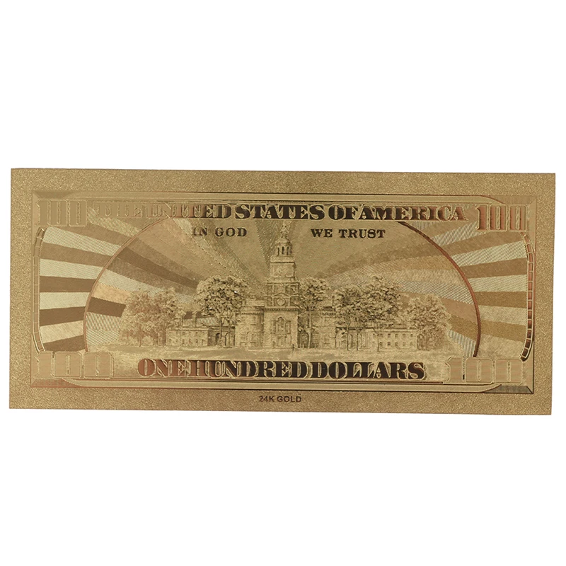 10 قطعة 100 دولار الولايات المتحدة الأمريكية الذهب عملة الأوراق النقدية ورقة المال عملة ميدالية 24k الولايات المتحدة الأمريكية