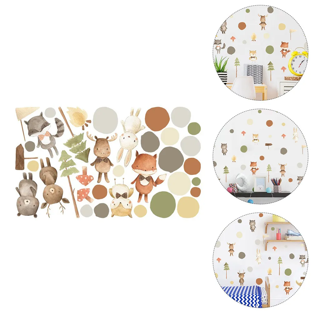 Cute Animal Wall Stickers Home Decor 's Room Decals Creative Bedroom Kindergarten
