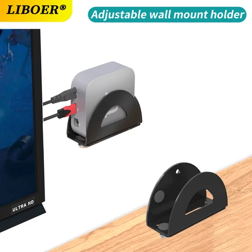 Soporte adhesivo ajustable para montaje en pared de dispositivos pequeños para Apple TV, enrutador, módem, TV Box, Mini PC Host y otros reproductores multimedia