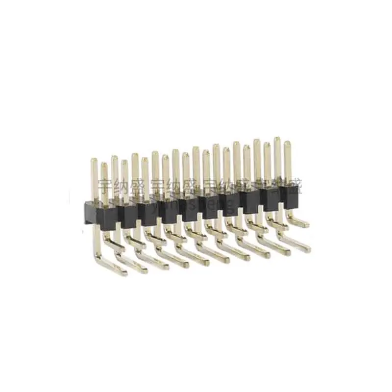 2.0mm Pitch Right Angle Double Row Pin Header  2x 40 Pin R/A Male 90 degrees Needle Connector 2mm 40P 2x3/4/6/8/10/12/16/20/40P