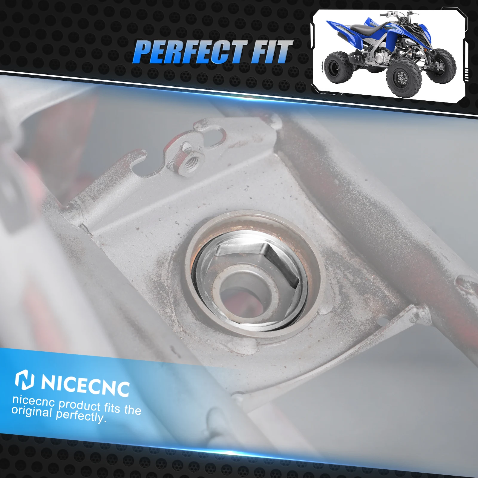 ATV For YFZ450 Raptor 700 Steering Stem Bearing Holder Nut For Yamaha Raptor 700R 660R YFZ450R Grizzly 550 450 400 Banhsee 350