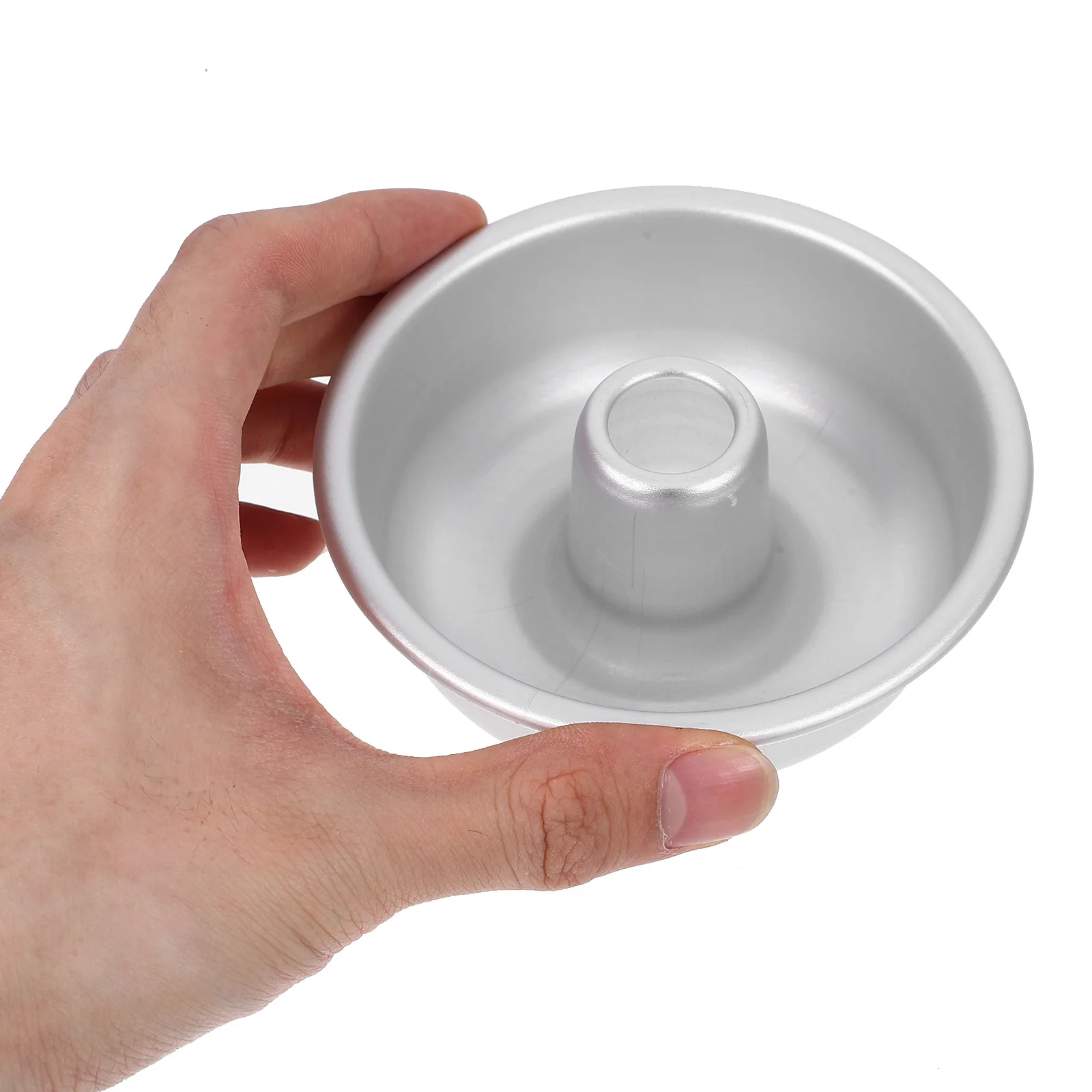 قالب خبز الدونات المستدير قطعة واحدة من مقلاة كعكة الشيفون المعدنية غير اللاصقة من سبائك الألومنيوم لقلي البسكويت والعقدة